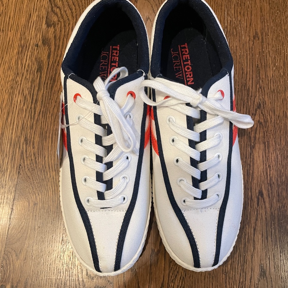 Special Edition Tretorn tennis shoes NWT!  Tretorn & JCrew collab!  Navy Orange
